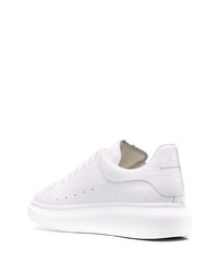 weiße Leder niedrige Sneakers von Alexander McQueen