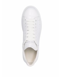 weiße Leder niedrige Sneakers von Alexander McQueen