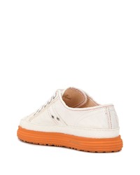 weiße Leder niedrige Sneakers von Martine Rose