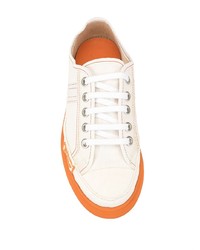 weiße Leder niedrige Sneakers von Martine Rose