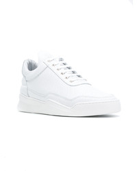 weiße Leder niedrige Sneakers von Filling Pieces