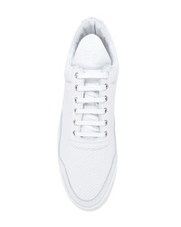 weiße Leder niedrige Sneakers von Filling Pieces