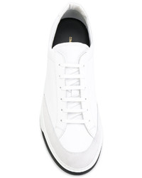 weiße Leder niedrige Sneakers von Common Projects