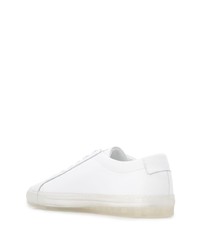 weiße Leder niedrige Sneakers von Common Projects