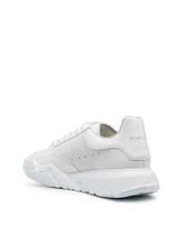 weiße Leder niedrige Sneakers von Alexander McQueen