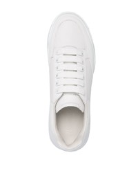 weiße Leder niedrige Sneakers von Alexander McQueen