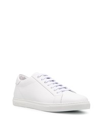 weiße Leder niedrige Sneakers von Emporio Armani