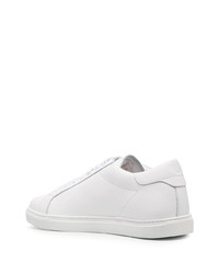 weiße Leder niedrige Sneakers von Emporio Armani