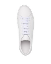 weiße Leder niedrige Sneakers von Emporio Armani