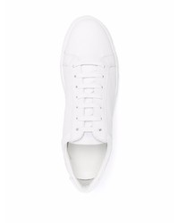 weiße Leder niedrige Sneakers von Corneliani