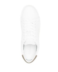 weiße Leder niedrige Sneakers von Calvin Klein