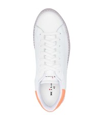 weiße Leder niedrige Sneakers von Kiton