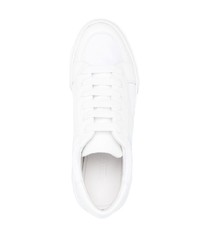 weiße Leder niedrige Sneakers von Giorgio Armani