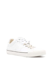 weiße Leder niedrige Sneakers von Maison Margiela