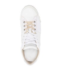 weiße Leder niedrige Sneakers von Maison Margiela