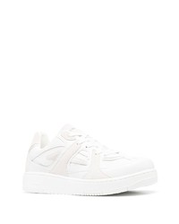 weiße Leder niedrige Sneakers von Trussardi