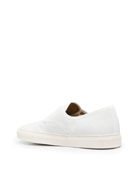 weiße Leder niedrige Sneakers von Common Projects