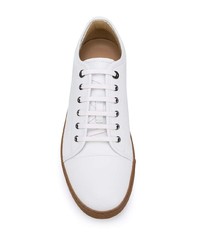 weiße Leder niedrige Sneakers von Lanvin