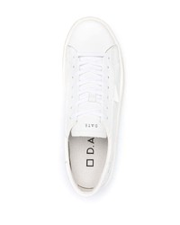 weiße Leder niedrige Sneakers von D.A.T.E