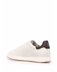 weiße Leder niedrige Sneakers von Brunello Cucinelli