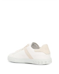 weiße Leder niedrige Sneakers von Tod's