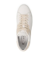 weiße Leder niedrige Sneakers von Tod's