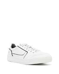 weiße Leder niedrige Sneakers von Armani Exchange