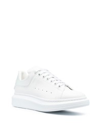 weiße Leder niedrige Sneakers von Alexander McQueen