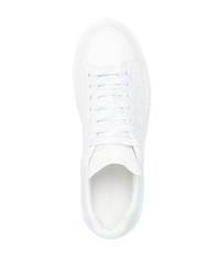 weiße Leder niedrige Sneakers von Alexander McQueen