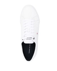 weiße Leder niedrige Sneakers von Tommy Hilfiger