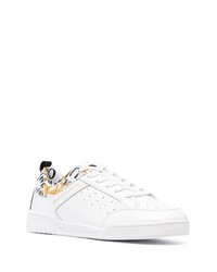 weiße Leder niedrige Sneakers von VERSACE JEANS COUTURE