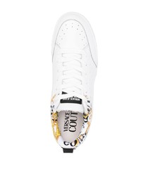 weiße Leder niedrige Sneakers von VERSACE JEANS COUTURE