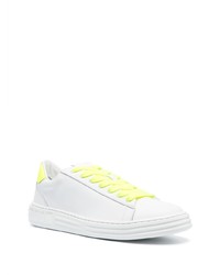 weiße Leder niedrige Sneakers von MSGM