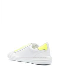 weiße Leder niedrige Sneakers von MSGM