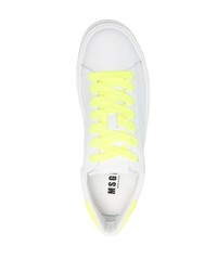 weiße Leder niedrige Sneakers von MSGM