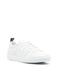 weiße Leder niedrige Sneakers von Les Hommes