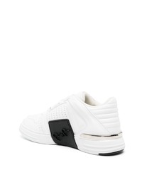 weiße Leder niedrige Sneakers von Philipp Plein