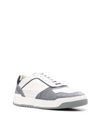 weiße Leder niedrige Sneakers von Brunello Cucinelli