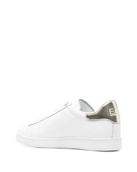 weiße Leder niedrige Sneakers von Ea7 Emporio Armani