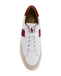 weiße Leder niedrige Sneakers von Polo Ralph Lauren