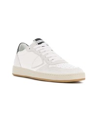 weiße Leder niedrige Sneakers von Philippe Model