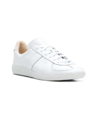 weiße Leder niedrige Sneakers von adidas