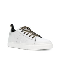 weiße Leder niedrige Sneakers von Low Brand