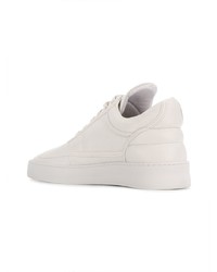 weiße Leder niedrige Sneakers von Filling Pieces