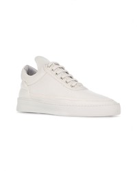 weiße Leder niedrige Sneakers von Filling Pieces