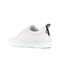 weiße Leder niedrige Sneakers von Roberto Cavalli