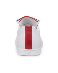 weiße Leder niedrige Sneakers von Fendi