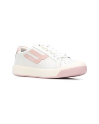 weiße Leder niedrige Sneakers von Bally