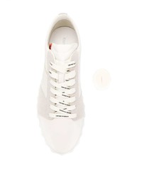 weiße Leder niedrige Sneakers von Emporio Armani