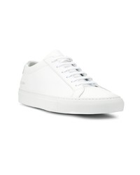 weiße Leder niedrige Sneakers von Common Projects